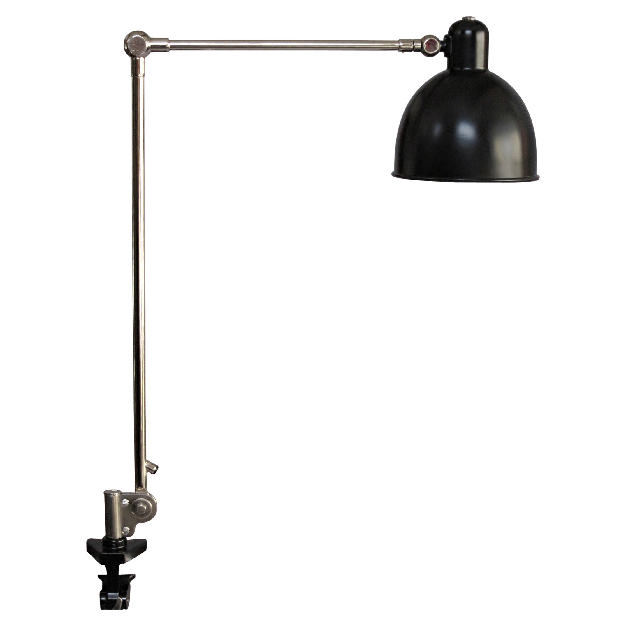 Workshop Clamp Lamp by Belmag, 1940s