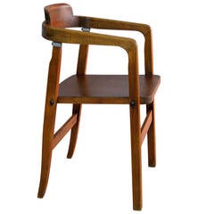 Used Foldable Wooden Desk Chair, 1940s