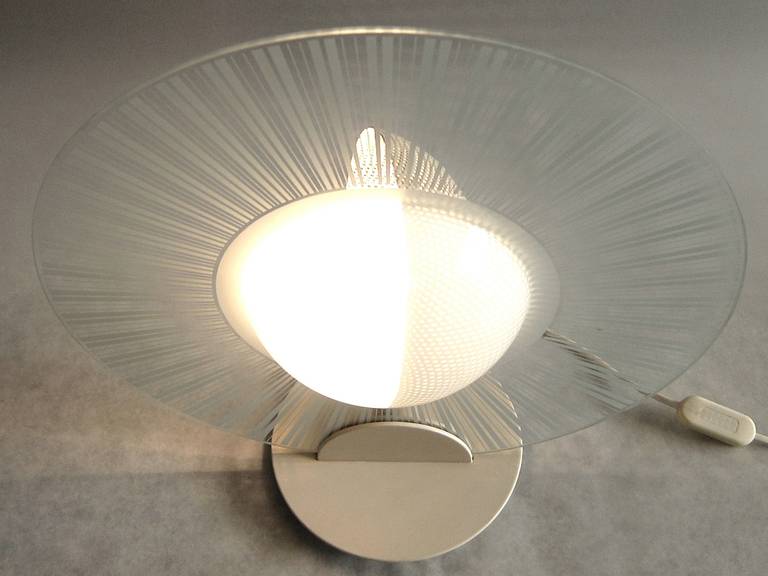 Mid-Century Modern Solar Eclipse Table Lamp, Italy 1960s For Sale