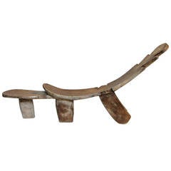 Archaic Lobi Chair with Stool