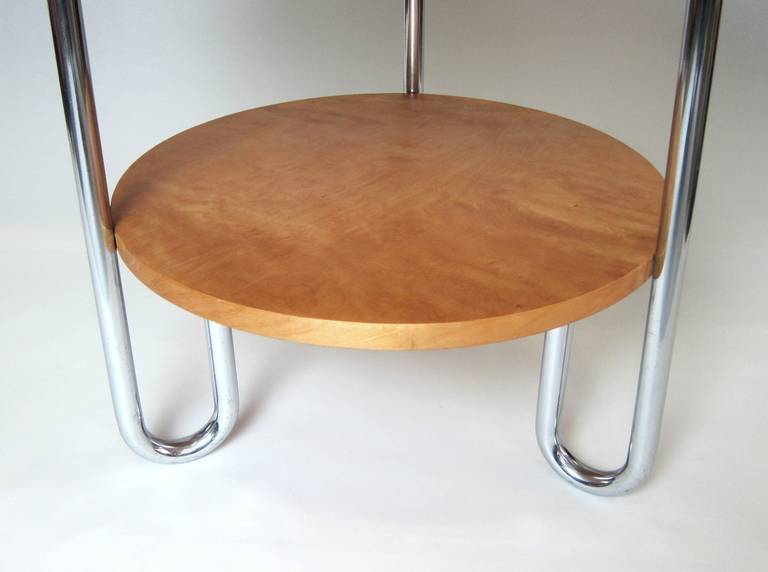 Mid-20th Century Embru Bilevel Bauhaus Coffee table For Sale