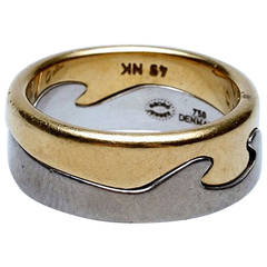 Georg Jensen. Two-piece Fusion ring 18 carat gold.