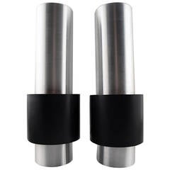 Pair of Fogh & Morup "Zenith" ceiling pendants in steel and black. 11