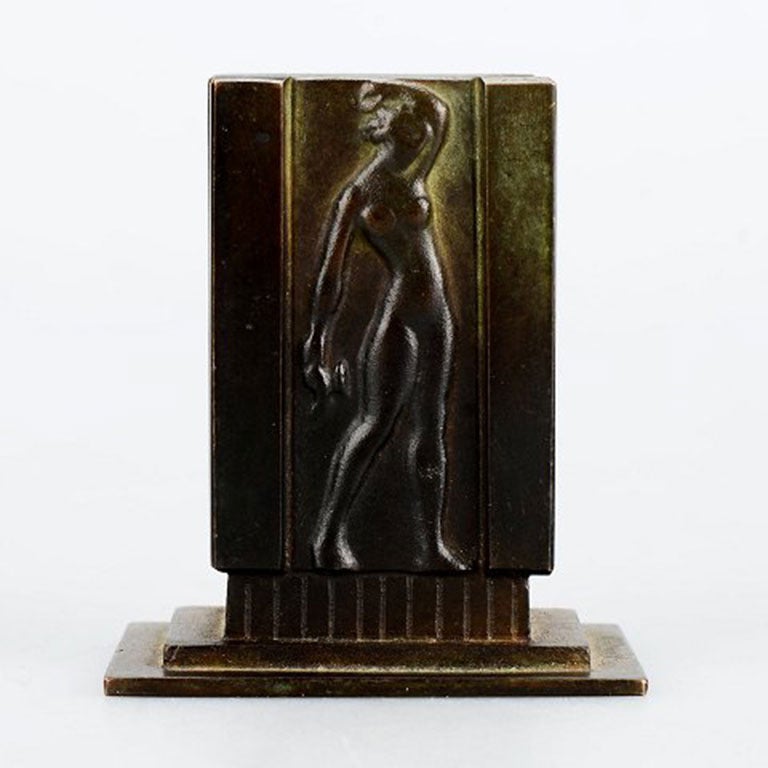 Swedish Three Pieces, Bronze, 1930s, Art Deco, Gab Bronze