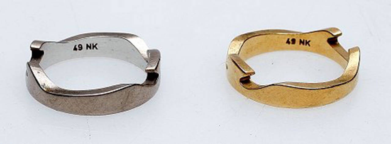 Georg Jensen. Two-piece Fusion ring 18 carat gold. In Good Condition In Copenhagen, DK