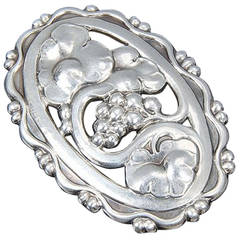 Georg Jensen, Brooch NO. 177A, Embellished with Vines and Foliage, 1933-44