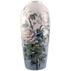 Large Bing & Grøndahl Vase, Roses, circa 1910