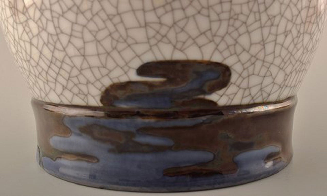 20th Century Unique Effie Hegermann-Lindencrone Vase Porcelain by Bing & Grondahl For Sale