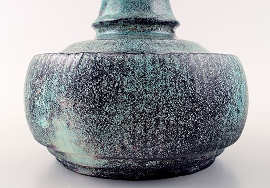 Large Vase by Svend Hammershoi for Kähler (HAK) Glazed Stoneware Vase In Excellent Condition In Copenhagen, DK
