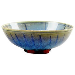 Gustavsberg, Farsta, and Wilhelm Kaage Stoneware Bowl with Beautiful Glaze