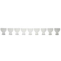 Nine Cocktail Glasses, "Strict" by Bengt Orup for Johansfors 10