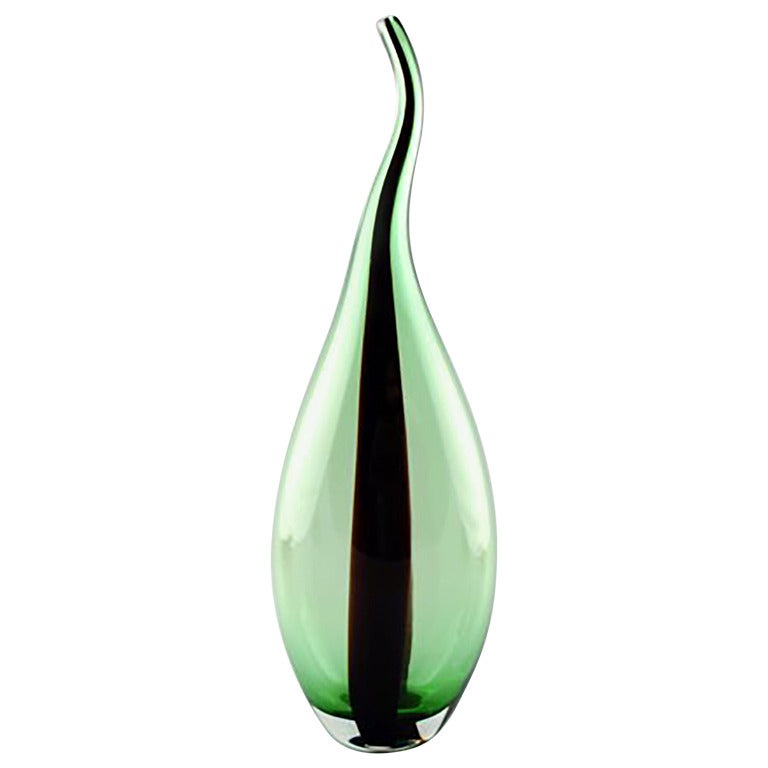 Murano Large Art Glass Floor Vase, Unstamped