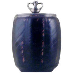Vintage Hans Henrik Hansen for Royal Copenhagen lidded stoneware jar.