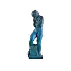 Svend Hammershoi and Kai Nielsen for Kahler, Figure in Glazed Terracotta