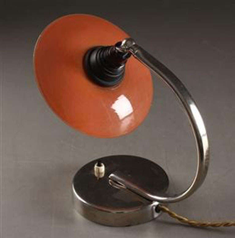 Table Lamp with Nickel-Plated Stem Fitted with Poul Henningsen PH 1/1 Pendant 1