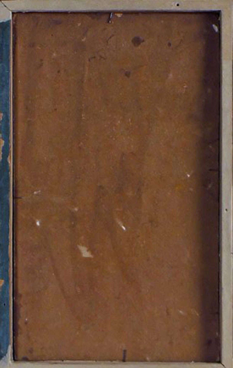 Oil on board, portrait of nude woman, indistinctly signed, unknown artist. 1920. 3