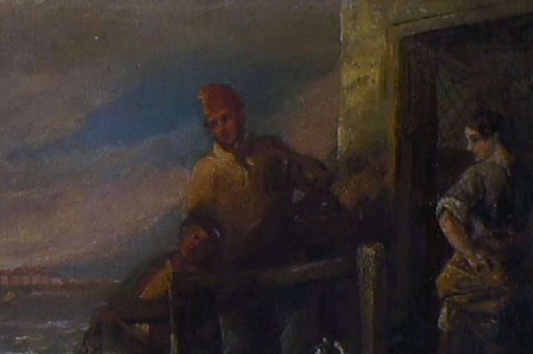 Artista inglese sconosciuto, 1800. Olio su tela. Firmato in modo indistinto. in vendita 2