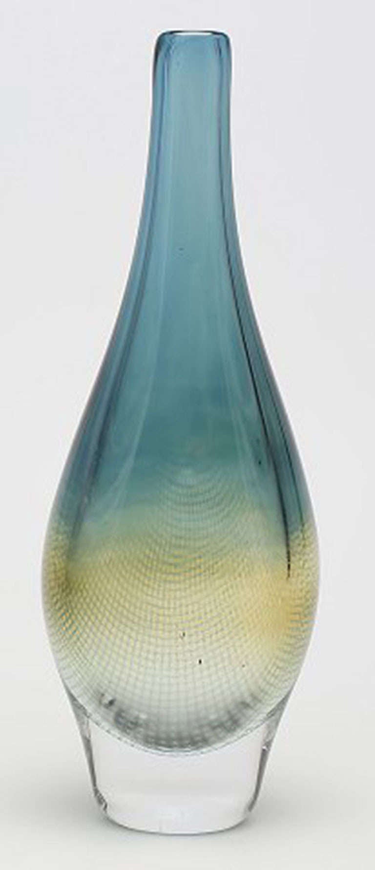 Große große Vase aus Kunstglas von Sven Palmqvist, Orrefors Kraka, signiert (Schwedisch) im Angebot
