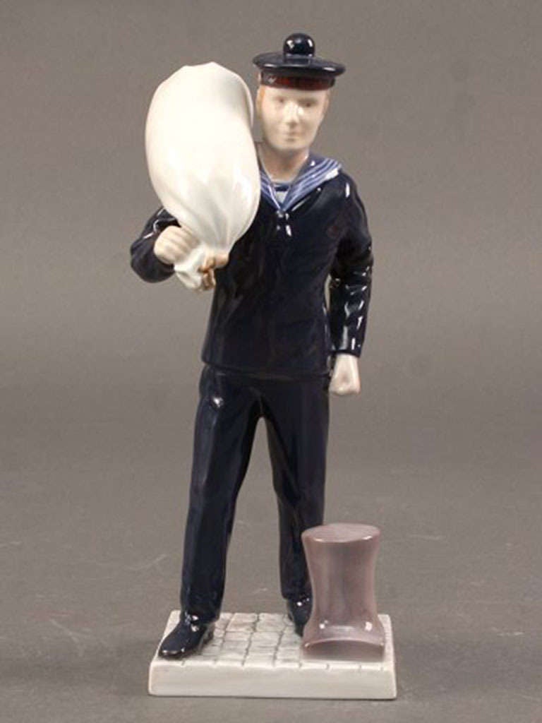 Bing & Grondahl Porcelain figurine number 2456, a sailor with a sack.