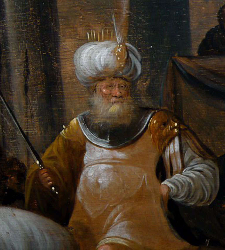 Old Master 1700s, Oil On Wood, Old Testament Scene