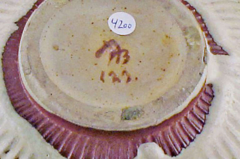 Arne Bang Ceramic Bowl, Marked AB 123, Beautiful Glaze in Sandstone Nuances 1
