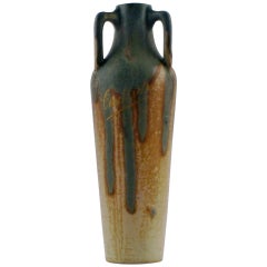 French Ceramic Vase, Cauterets, Indistinct Signature