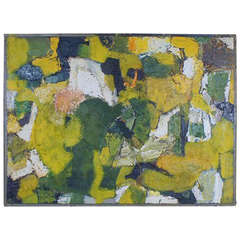 Abstract Composition, Oil on Panel, Danish Artist, circa 1960s, Unsigned