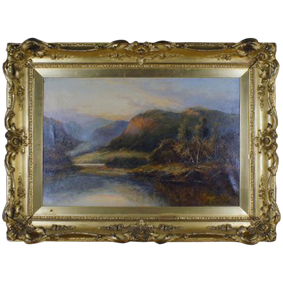 Daniel Sherrin (né en 1868, mort en 1940) Paysage écossais, signé en vente