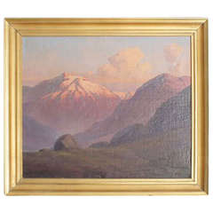 Benito Ramos Catalan (b. Chile 1888, d 1961): Mountains of Chile, Signed