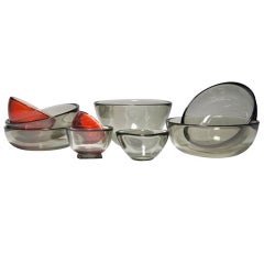 Sven Palmqvist Art Glass Bowls, Mixed Models