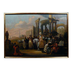 Old Master 1700s, Oil On Wood, Old Testament Scene