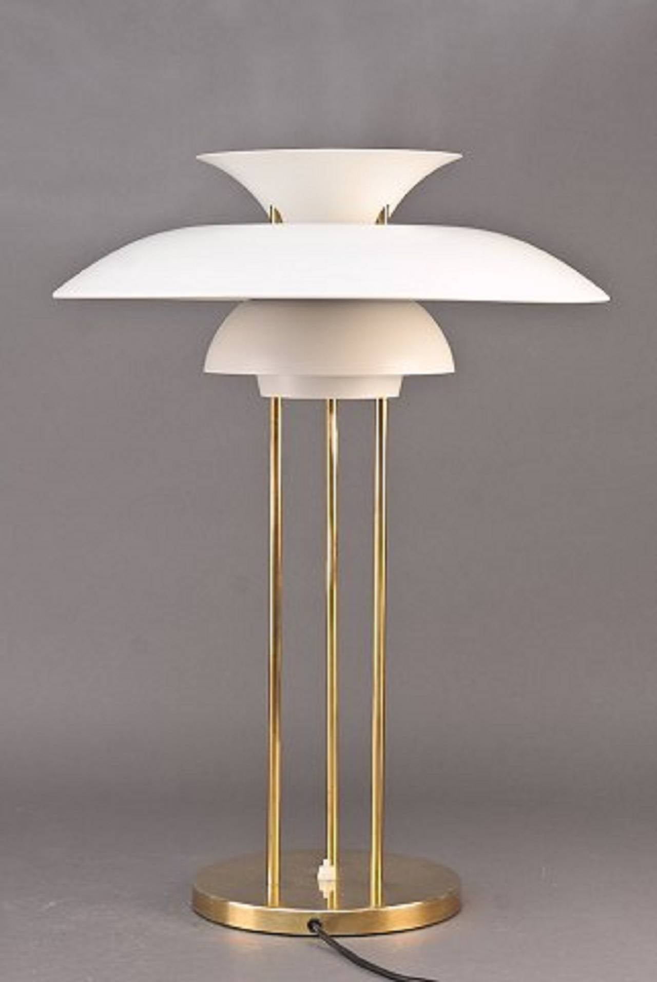 Pair of PH5 Table Lamps with Base and Top in Brass In Good Condition In København, Copenhagen