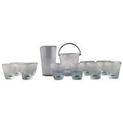 Kaj Franck Set of 10 Glass, Pitcher and Ice Bucket