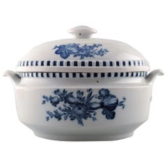 Rare Antique Royal Copenhagen Blue Flower Tureen in Empire Style