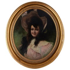 Pedro Ribera Portrait of a Girl, Oil on Canvas