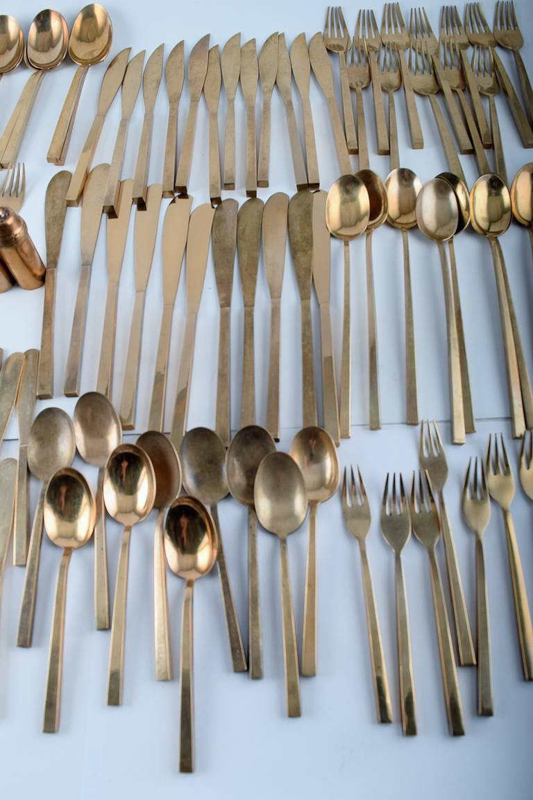Sigvard Bernadotte, 150 Parts Bronze Cutlery 1
