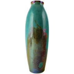 Vase en céramique française Rambervillers avec un magnifique glaçure
