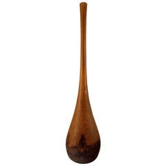 Monumental Daum, Nancy, Vase Soliflore, Art Glass in Brown Nuances 10