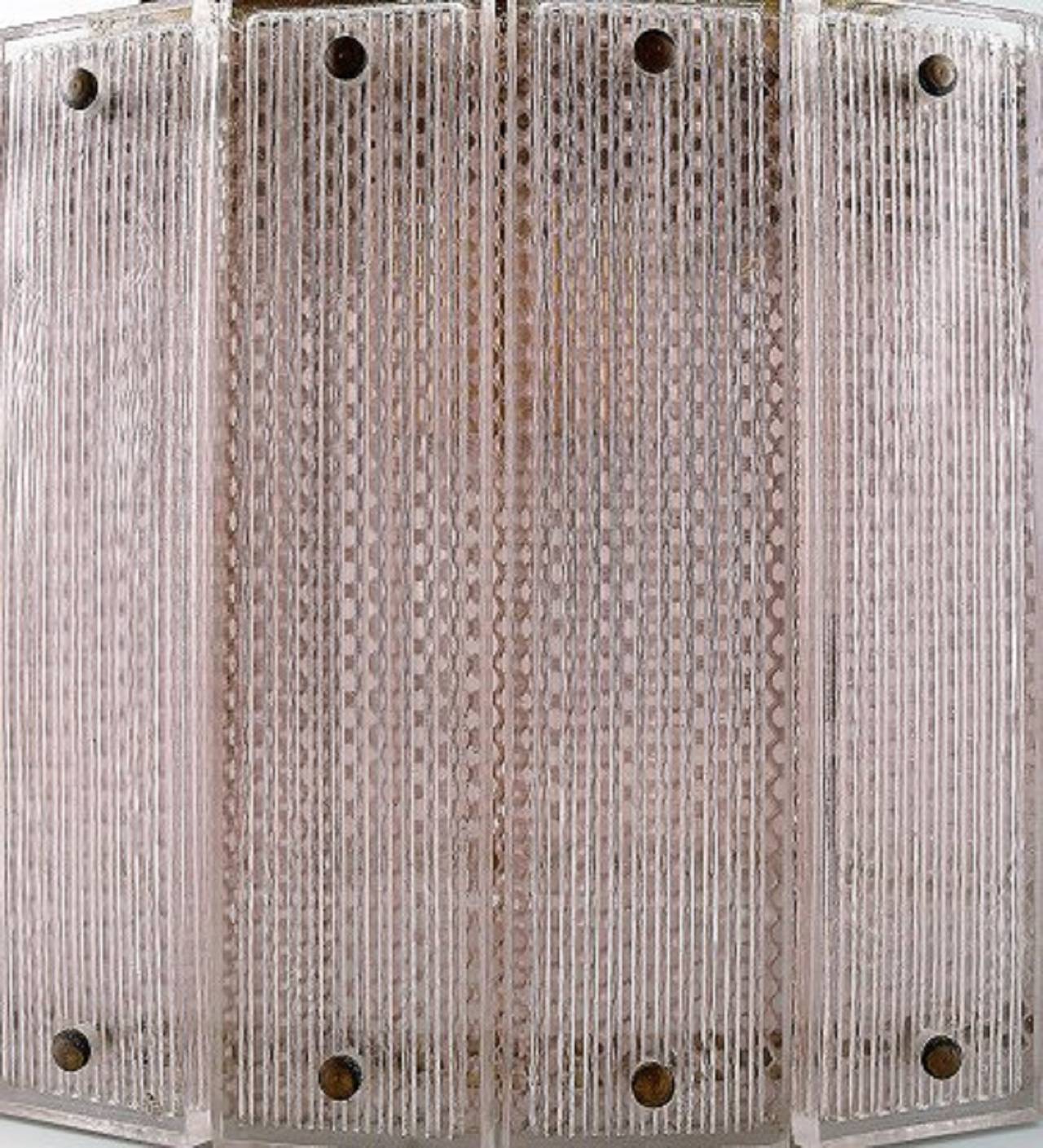 Scandinavo moderno Lampada da soffitto Swedish, Art glass in vendita