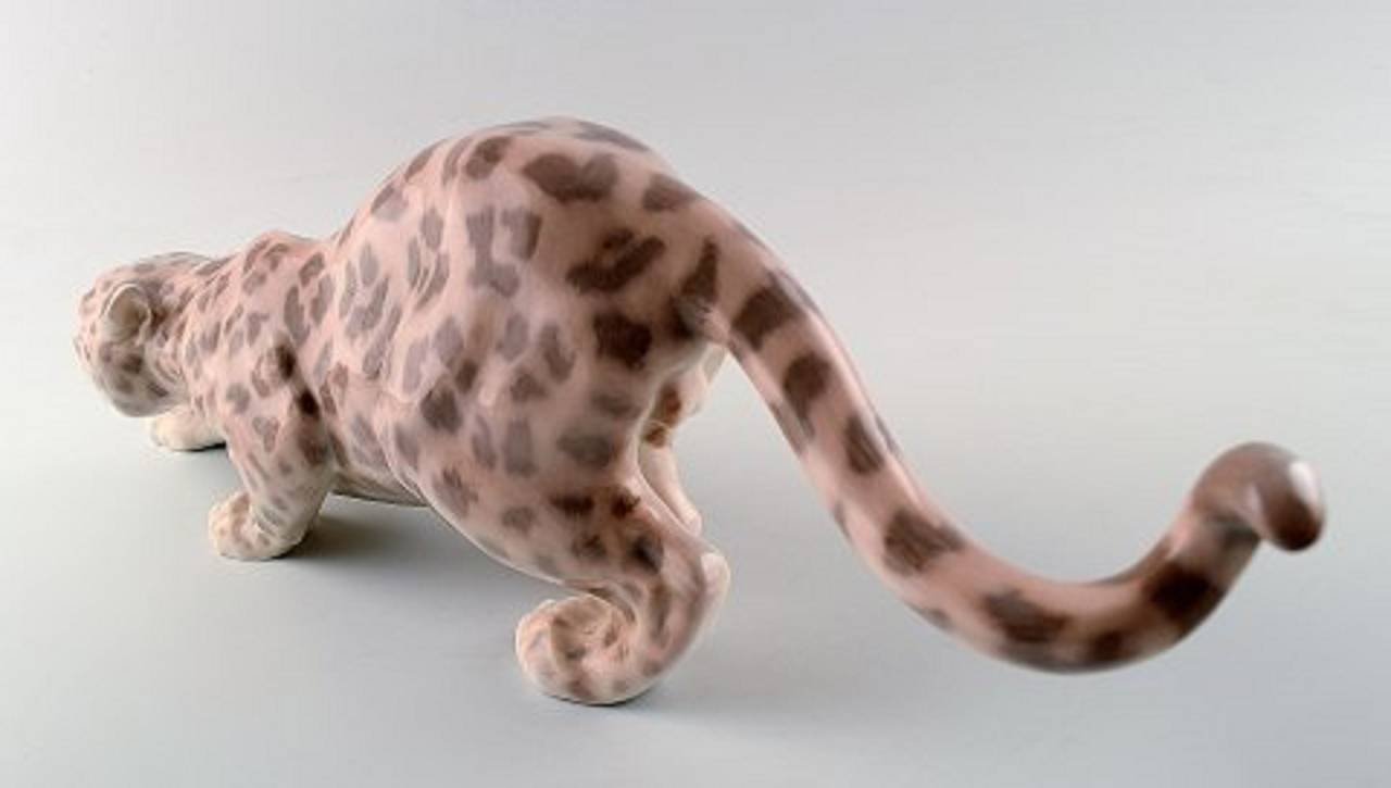 Danish Bing & Grondahl, Porcelain Figure, 'Leopard, ' Number 1613