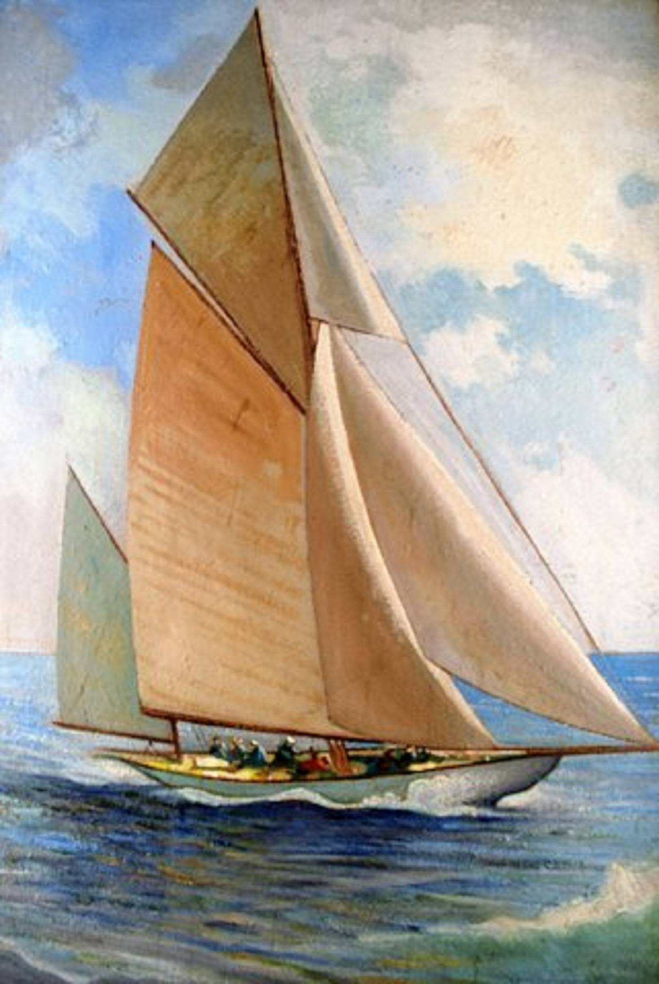 ship with white sails