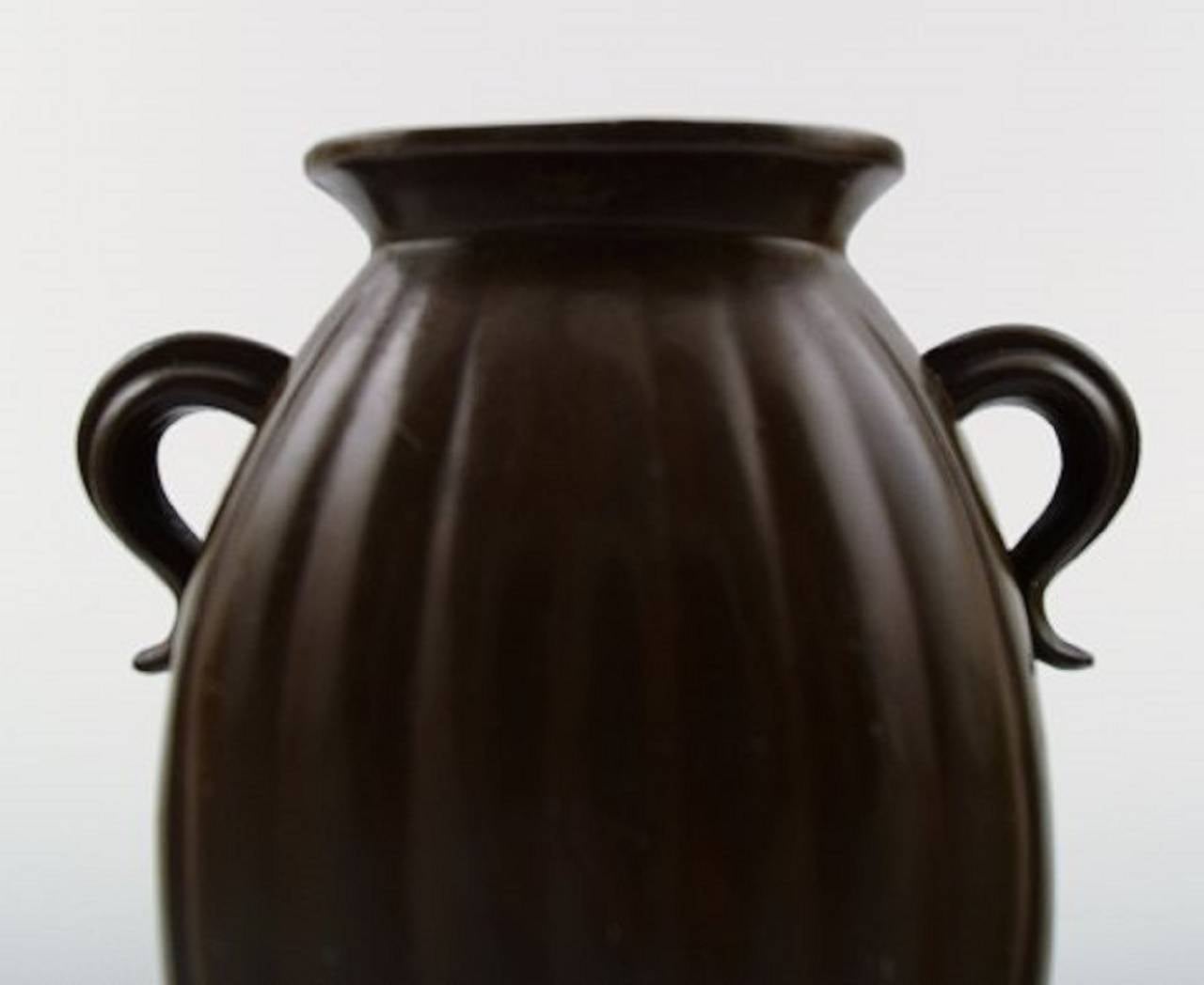 Danish Just Andersen Art Deco Metal Vase, Number D133