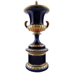 Large Rörstrand Faience Vase with Lid, circa 1900