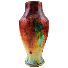 Art Nouveau Limoges Vase by Fauré Marty, France