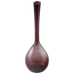 Reijmyre, Colossal Swedish Art Glass Vase in Purple