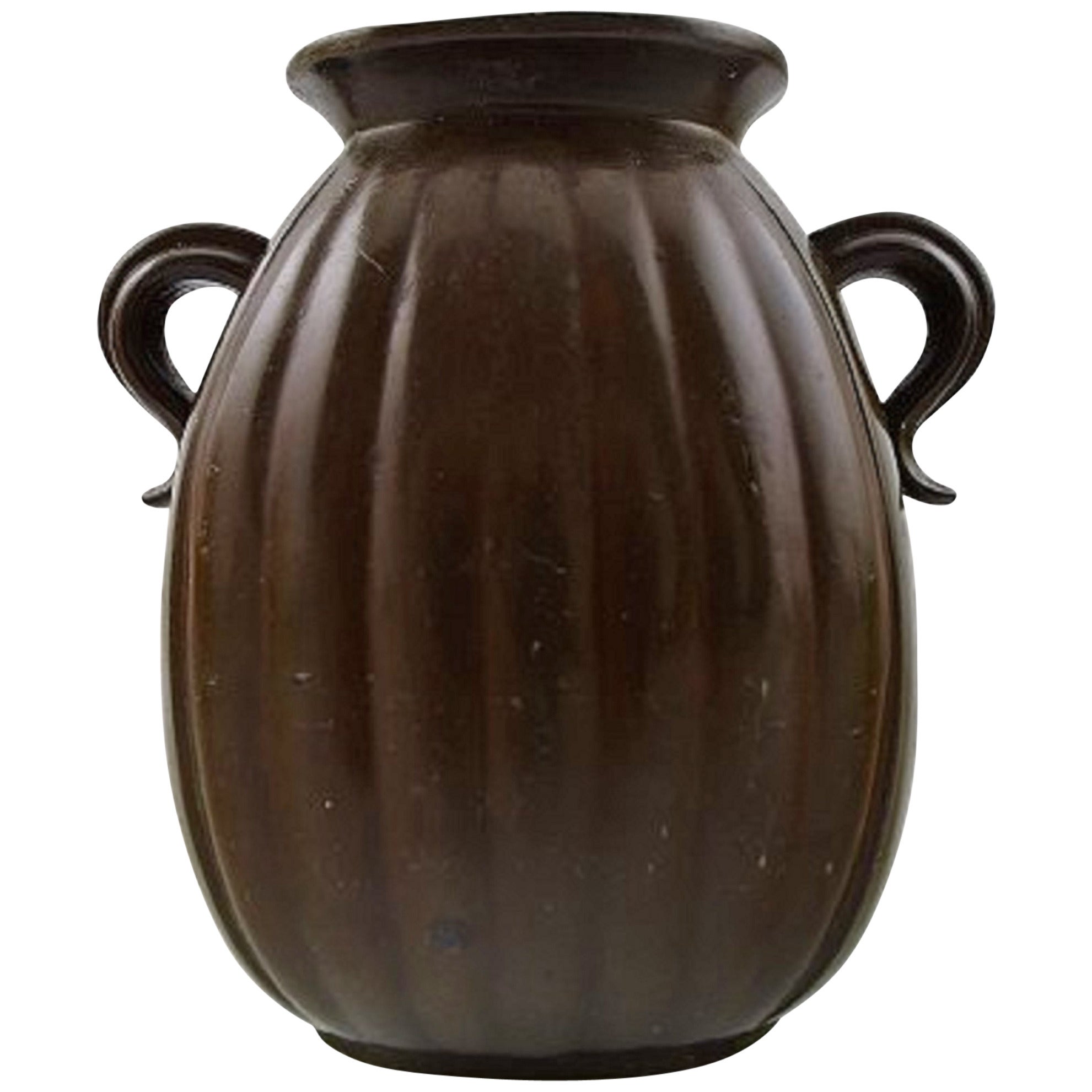 Just Andersen Art Deco Metal Vase, Number D133