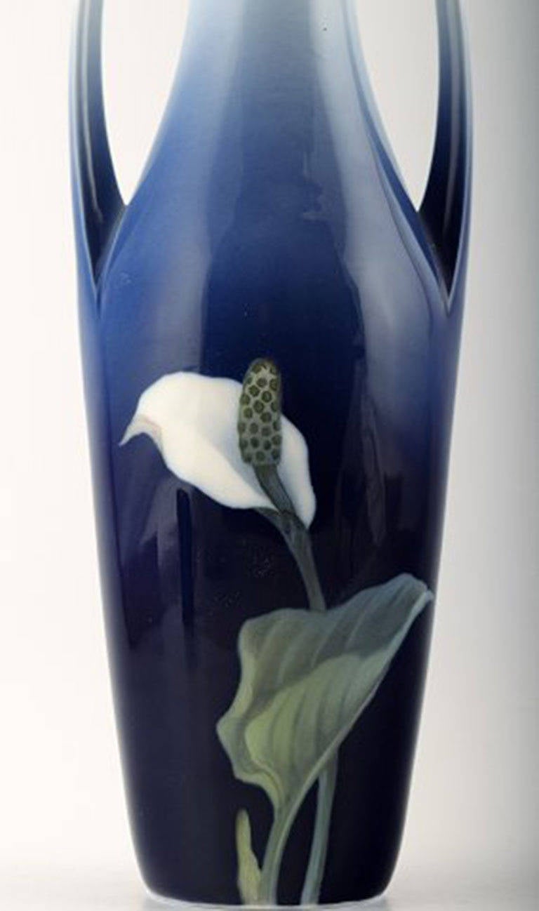 Royal Copenhagen Art Nouveau Vase, Decorated with Flowers 1