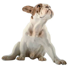 Vintage Large Bing & Grondahl Figurine, French Bulldog