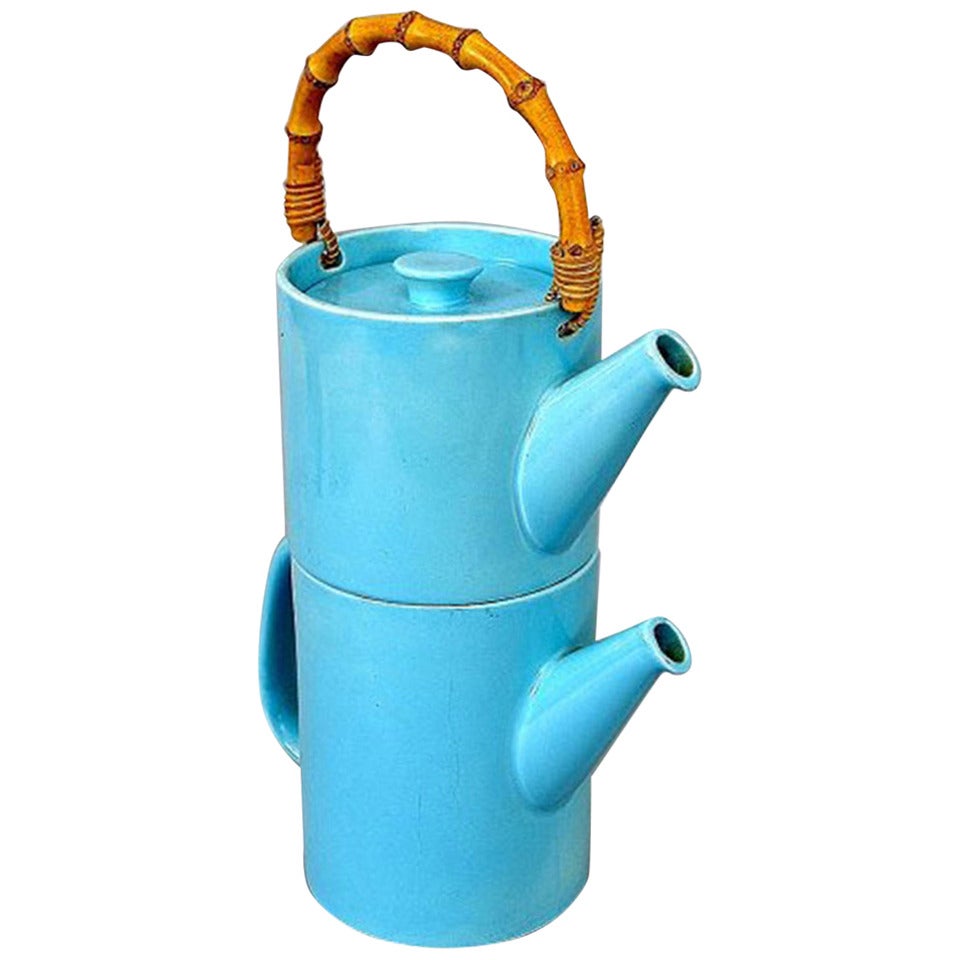 Rare Two-Piece Teapot, "La Colorado" Design Stig Lindberg, Gustavsberg