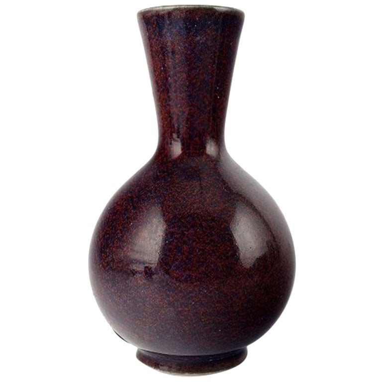 Sven Wejsfelt Unique Ceramic Vase, Dated 85 '1985' Swedish Ceramist For Sale